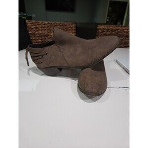 Jellypop Sz 11 Avalon Western Boho Brown Ankle Boot Bootie Faux-Leather Shoe2